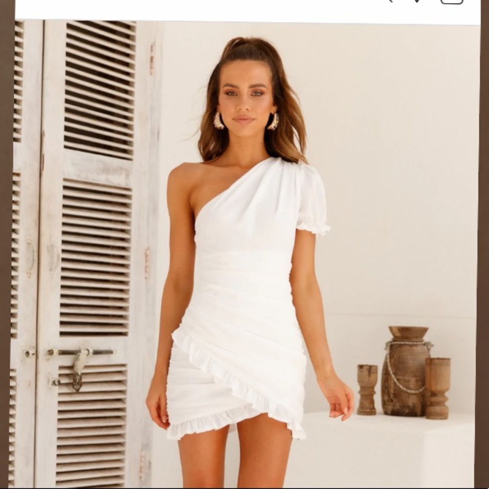 NWT HELLO MOLLY “NOT FAIR ON ME DRESS” WHITE